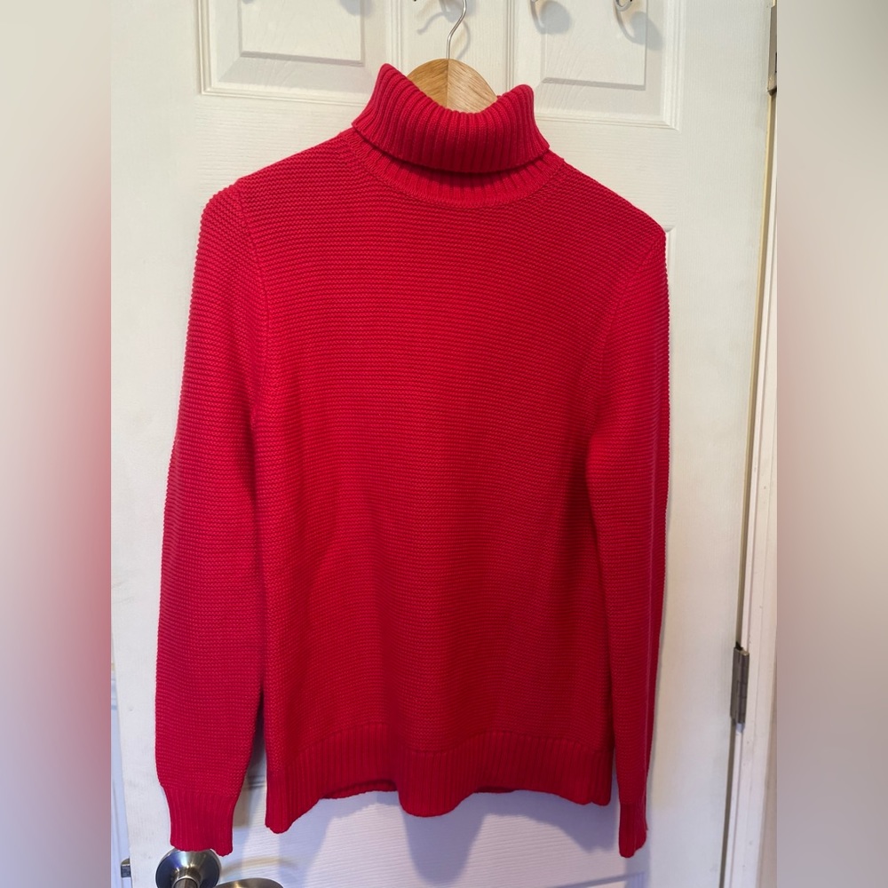 J. Crew Factory NWT Red Turtleneck Sweater size Small